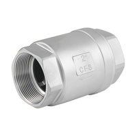 Válvula de Retención Vertical de Acero Inoxidable H12 de 1 1/2 Pulgadas Roscada para Tubería de Agua, Control de Flujo Unidireccional