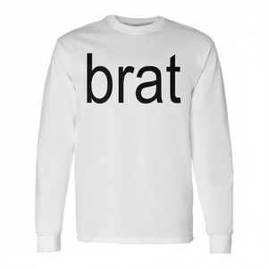 T-shirt stylisé à manches longues Brat, blanc, taille adulte unisexe - Product Image 2