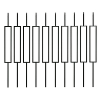 Balustre rectangulaire moderne en fonte noire mate, 1/2 pouce carré, pour escaliers intérieurs de villa