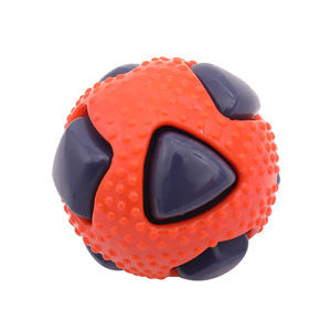 High-quality Custom <b>Dog</b> Supplies Chewing and Teething Training Two-color Triangle Sounding Toy <b>Ball</b> - Product Image 6