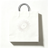 Sacs shopping en papier kraft personnalisés avec logo pour restaurants, vente en gros, poignées imprimées acceptées pour l'emballage alimentaire et la promotion