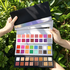 Fard à paupières de qualité supérieure avec logo personnalisé, haute pigmentation, maquillage glamour, 22 mm carré, 16 couleurs, mat, scintillant, pailleté - Product Image 4