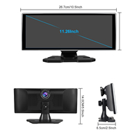 Monitor DVR de 11.26'' con Pantalla Táctil 4K, Inalámbrico, CarPlay y Android Auto, Doble Lente, Soporte para Corolla, Compatible con Cámara Trasera, 1 Año de Garantía