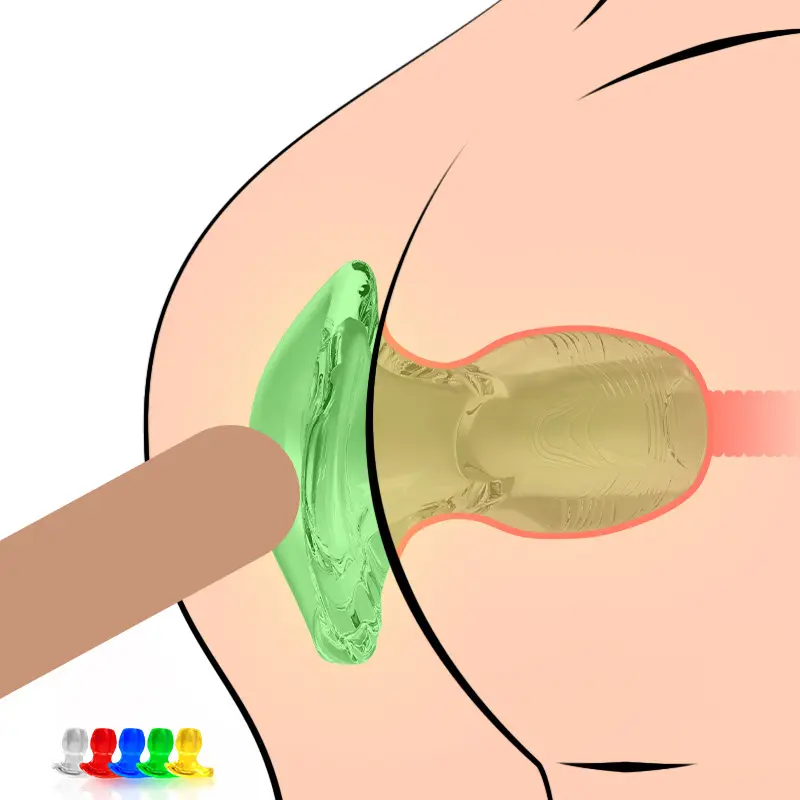 Dilatador Anal de silicona suave, espéculo Anal en juguetes sexuales, esparcidor de ano Vaginal para mujeres, luz intermitente, tapón Anal hueco