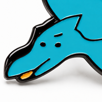 Accessoire de veste pour enfants motif pterosaure de dessin animé moderne, émail métallique personnalisé - Personnalisable OEM/ODM Vente en gros