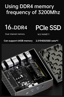 Mini PC Gamer Amd Gaming Ryzen 7 5700U 5800U 5825U con 2* DDR4 NVMe TPM2.0 y Pantalla Triple 4K HD, de Escritorio con WiFi6