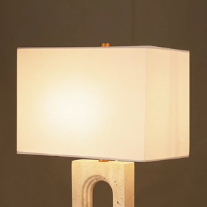 모던 미니멀리스트 스타일 테이블 램프 크리스탈 메탈 직사각형 기둥 이중 램프쉐이드 거실 홈 오피스 데스크 램프 - Product Image 3