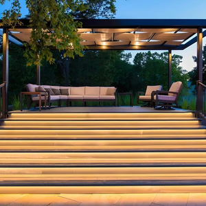 Bande lumineuse <span class=keywords><strong>solaire</strong></span> 10M 720 <span class=keywords><strong>LED</strong></span>, étanche, blanc chaud, guirlande lumineuse féerique avec télécommande pour la décoration de jardin et de clôture - Product Image 5