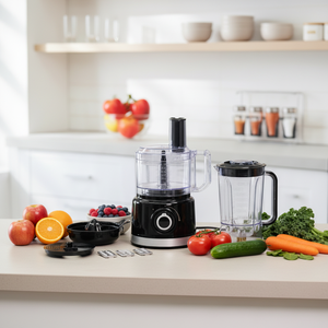 Robot culinaire multifonction 7-en-1 750W : mixeur, hachoir, <span class=keywords><strong>râpe</strong></span> et coupe-frites pour la maison - Product Image 4