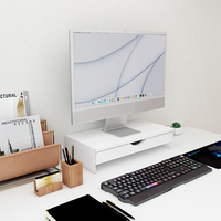 Support d'écran en métal, organisateur de bureau avec tiroir de rangement pour le bureau à domicile, étagère d'écran d'ordinateur pour le bureau