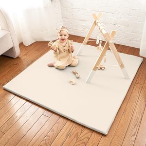 Tapis de jeu pour bébé épaissi de 4 cm, antibactérien, en PU, pliable, pour la maison, 0-24 mois, unisexe - Product Image 1