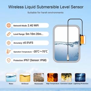 0-10M Submersible WiFi Water <b>Level</b> <b>Sensor</b> Tuya SmartLife App Remote Monitor Villa Apartments Home Metal 0.5% Accuracy Versatile - Product Image 5