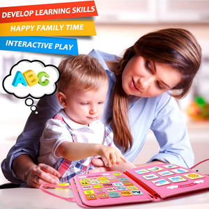 Tableau d'activités Montessori en feutre AiJH pour la maternelle avec livre d'activités sensorielles alphabétiques, tableau tactile en tissu pour l'apprentissage des enfants - Product Image 5