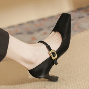 Tacones de Plataforma Cómodos y Elegantes para Mujer, con Suela Suave, Color Piel, Estilo Veraniego, con Tacón Alto y Punta Abierta - Product Image 4