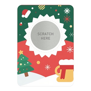 Feliz Navidad Scratch Off Cards DIY Gift Voucher Win Scratch Off Tickets, Lottery Raffle Tickets Tarjetas de fiesta divertidas - Product Image 4