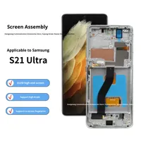 Ensamblaje de Pantalla Táctil OLED Doméstica para Samsung S21 Ultra G9980 con Marco Interno y Externo y 1 Año de Garantía