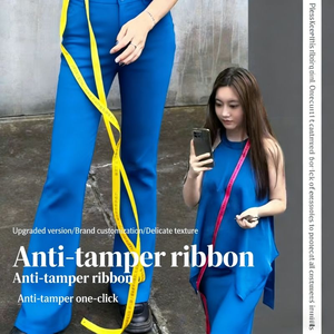 Etiquetas de seguridad de poliéster al por mayor, etiquetas personalizables antirretorno de un solo uso para ropa - Product Image 2