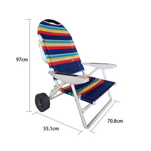 เก้าอี้ชายหาดพับได้สำหรับเด็ก ยี่ห้อ Kejie รุ่นโมเดิร์น ทำจากสแตนเลส พร้อมร่ม - Product Image 5