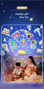 Nuovissimo proiettore di notte luce USB lampada a LED ricaricabile con musica BT <span class=keywords><strong>stelle</strong></span> colorate e <span class=keywords><strong>luna</strong></span> regalo per bambini - Product Image 4