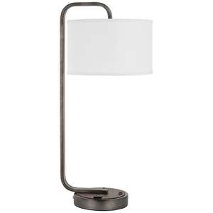 Lámpara de mesa con pantalla de bola de metal marrón, iluminación de noche moderna con salida USB y CA - Product Image 6