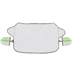 Couverture universelle de neige de pare-brise de voiture de protection UV de <span class=keywords><strong>pluie</strong></span> avec des bandes réfléchissantes - Product Image 1