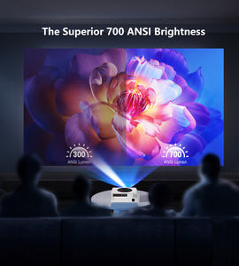 <span class=keywords><strong>Proyector</strong></span> de Alta Calidad <span class=keywords><strong>Full</strong></span> <span class=keywords><strong>HD</strong></span> <span class=keywords><strong>1080p</strong></span> <span class=keywords><strong>LED</strong></span> <span class=keywords><strong>Mini</strong></span> de Tiro Corto Android con <span class=keywords><strong>WiFi</strong></span> Integrado, Compatible con USB, Preparado para 4K y 3D, <span class=keywords><strong>550</strong></span> Lúmenes para el Hogar - Product Image 4