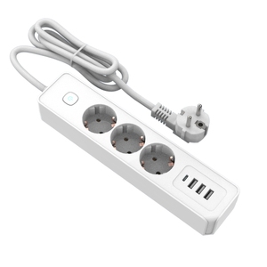 2026 Power Strip 16A EU Outlets Extension Cord Home Use <b>Plug</b> with Socket <b>USB</b>-A and <b>USB</b>-C Charge 3 <b>USB</b> a 1 TYPE C Ports - Product Image 1