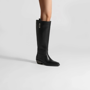 <span class=keywords><strong>Bottes</strong></span> d'équitation pour femmes, hauteur genou, à bout carré et talon épais, style western, pour le quotidien et les sorties du week-end - Product Image 1