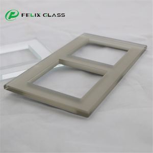 High Quality Polish Edge CNC Drilling Hole Low Temperature Paint 4 Gang <b>Socket</b> Tempered Glass for Wall Switch - Product Image 4