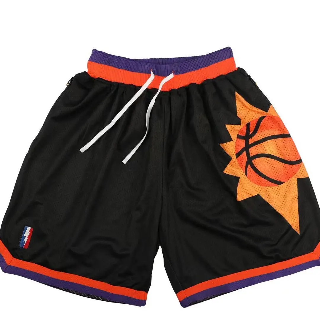 Cutsom logo sun retro basketball sports training summer men shorts pants jersey set