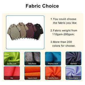 Polo assorti de couleurs, col montant ample, broderie personnalisée, impression de logo, polos vierges, t-shirts unisexes oversize pour couple - Product Image 2