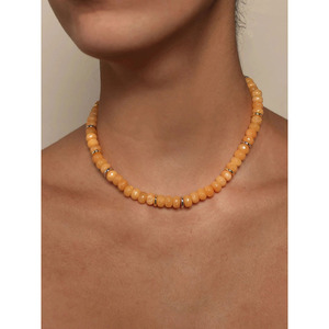 Collier en perles de quartz blanc, collier en perles de pierres précieuses colorées pour femmes, <span class=keywords><strong>bijoux</strong></span> de mode estivaux, confortables sur la peau - Product Image 3