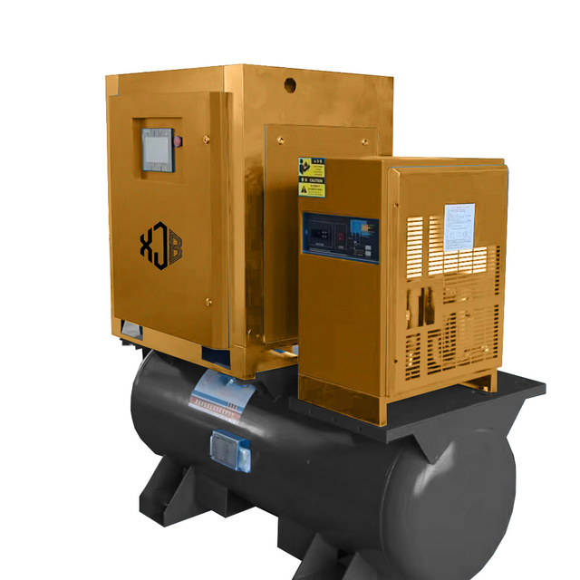 XJB VFD Inverter 4-in-1 All-in-One Screw Air Compressor 7.5-22kW Air Cooled Motor & Engine with 300/500L Tank