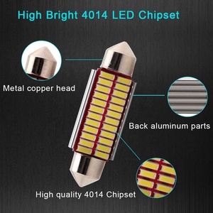 Bombilla LED Festón 31mm 36mm 39mm 41mm C5W C10W 4014, Sin Errores CANBUS, Lámpara Festón para Auto, Luz Interior de Coche - Product Image 3