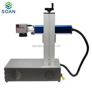 Máquina de marcação a laser de fibra para mesa portátil 20W 30W Máquinas de marcação para impressão a laser de metal