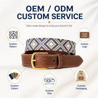 Ceinture de golf résistante et tendance avec motif géométrique personnalisé pour les rassemblements de golf, les activités de plein air et les tenues quotidiennes