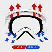 Lunettes de protection des yeux de ski de qualité supérieure Googles Lentille miroir anti-buée Snowboard Lunettes de ski pour femmes