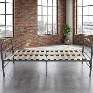 Cadre de lit en acier et fer, style classique européen, base à lattes en bois antidérapante, support stable, fabriqué en Chine, meubles de chambre pour adolescents et enfants - Product Image 2