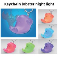 Porte-clés lumineux personnalisable avec logo couleur, modèle homard, pour sacs et clés de voiture, accessoires phosphorescents légers, modèle 0909
