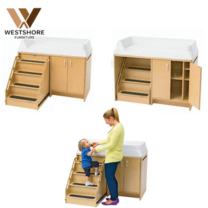<span class=keywords><strong>Table</strong></span> à <span class=keywords><strong>langer</strong></span> Montessori pour bébé avec étagères <span class=keywords><strong>de</strong></span> rangement et armoire pour garderie, crèche, école maternelle, mobilier pour le soin des couches <span class=keywords><strong>de</strong></span> bébé - Product Image 3