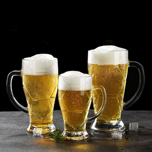 Vaso de <span class=keywords><strong>Cerveza</strong></span> de Vidrio de Gran Tamaño, Gran Capacidad, Personalizado, Creativo, Estilo Fútbol Americano con Asa - Product Image 4