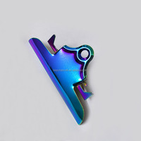 Arco Iris iridiscente colorido multicolor 146mm Jumbo grande Metal mariposa portapapeles Clip para suministros de decoración de Navidad