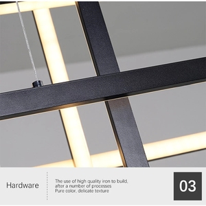 Lámpara colgante de techo <span class=keywords><strong>Rectangular</strong></span>, luz <span class=keywords><strong>LED</strong></span> moderna para <span class=keywords><strong>cocina</strong></span>, comedor, sala de estar y dormitorio - Product Image 6