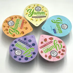 Fornitore professionale di alta qualità stampa logo personalizzato monouso in plastica congelata yogurt naturale tazza per alimenti