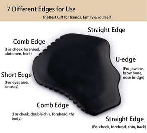 Массажный инструмент для массажа лица Gua Sha, массажные камни для ног, шеи, спины, лица, лимфатический дренаж кожи головы - Product Image 4