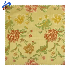 Vente en gros de rideaux à fleurs de luxe tendances tissu jacquard housse de coussin tissu tissé pour textiles d'intérieur