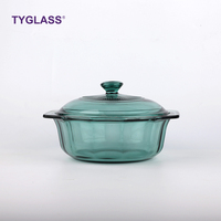 Ensemble de casseroles en verre borosilicate de haute qualité, résistant au lave-vaisselle et au four, pour la cuisson des soupes