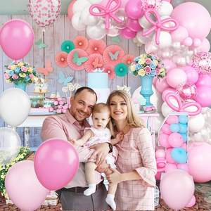 Kit Dekorasi Garland Balon Pink Putih <span class=keywords><strong>Pastel</strong></span>, Garland Balon Coquette Bow untuk Dekorasi Pesta Ulang Tahun dan Bridal Shower - Product Image 5