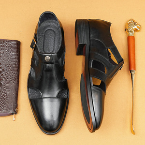 En el verano de 2025 sandalias de moda hechas a mano de diseñador, ropa formal de cuero genuino y zapatos de cuero Romano - Product Image 4