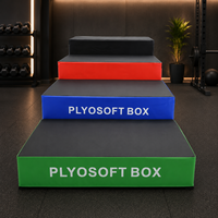 Caja Pliométrica de 4 Niveles, Caja de Salto Pliométrica Suave de Espuma XPE EPE, Entrenador de Salto, Entrenamiento de Fuerza y Agilidad, Equipo de Gimnasio y Fitness